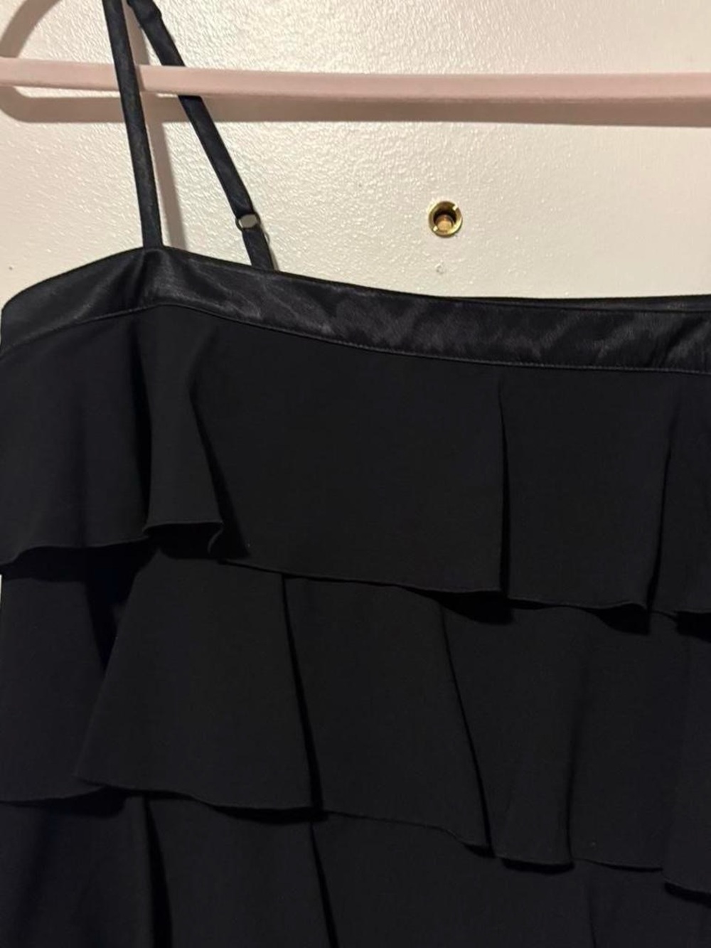 Vintage Y2K Old Navy black tiered ruffle camisole med - Picture 2 of 6